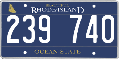 RI license plate 239740