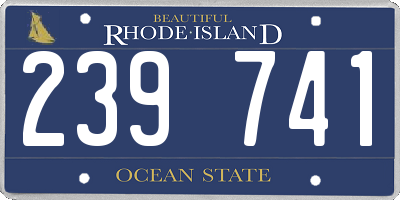 RI license plate 239741