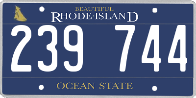 RI license plate 239744