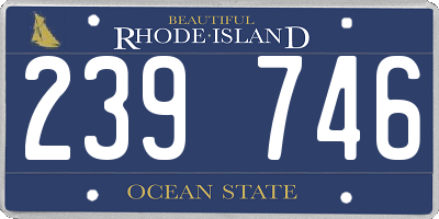 RI license plate 239746