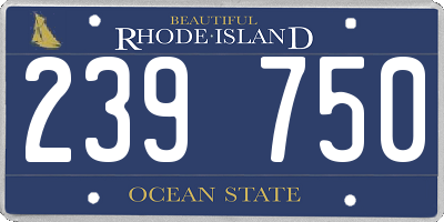 RI license plate 239750