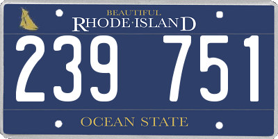 RI license plate 239751