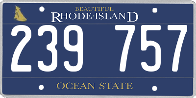 RI license plate 239757