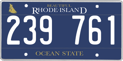 RI license plate 239761