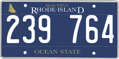 RI license plate 239764
