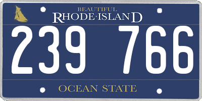 RI license plate 239766