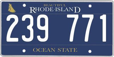 RI license plate 239771