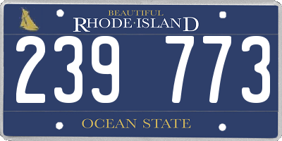 RI license plate 239773