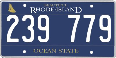 RI license plate 239779