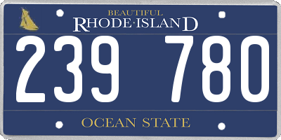 RI license plate 239780