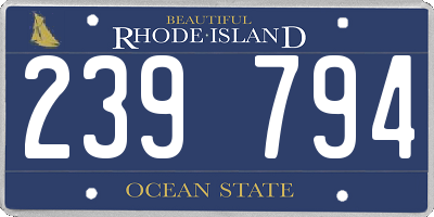 RI license plate 239794