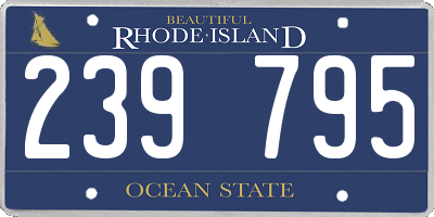 RI license plate 239795