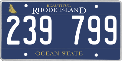 RI license plate 239799