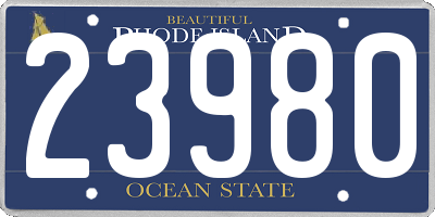 RI license plate 23980