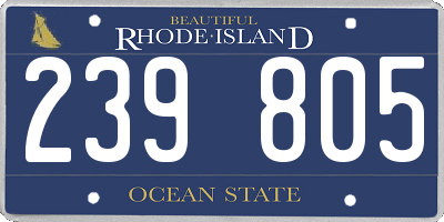RI license plate 239805