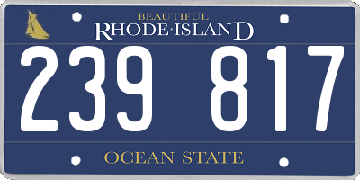 RI license plate 239817