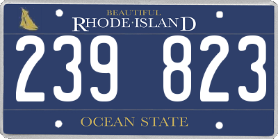RI license plate 239823