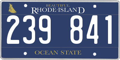 RI license plate 239841