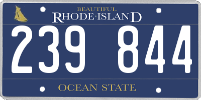 RI license plate 239844