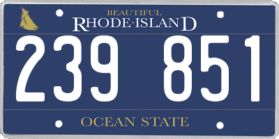 RI license plate 239851