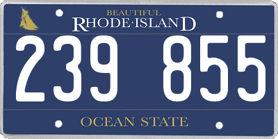 RI license plate 239855
