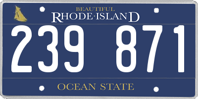 RI license plate 239871