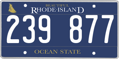 RI license plate 239877