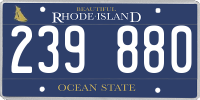 RI license plate 239880