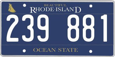 RI license plate 239881