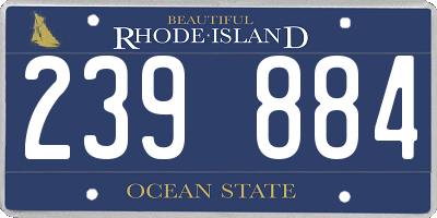 RI license plate 239884