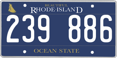 RI license plate 239886