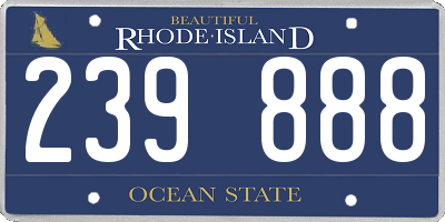 RI license plate 239888