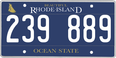 RI license plate 239889