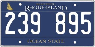 RI license plate 239895