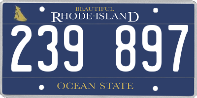 RI license plate 239897
