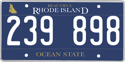 RI license plate 239898