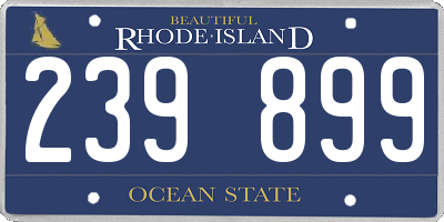 RI license plate 239899