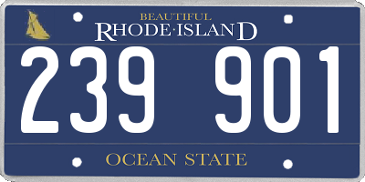 RI license plate 239901