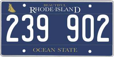RI license plate 239902