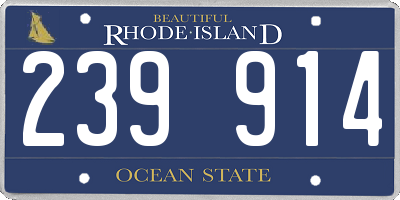 RI license plate 239914