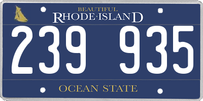 RI license plate 239935
