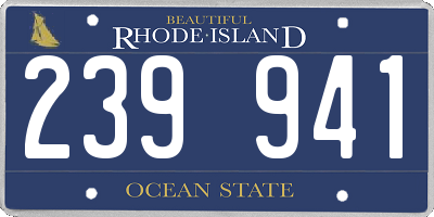 RI license plate 239941