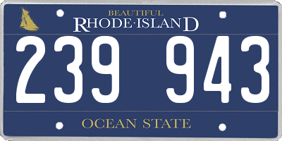 RI license plate 239943