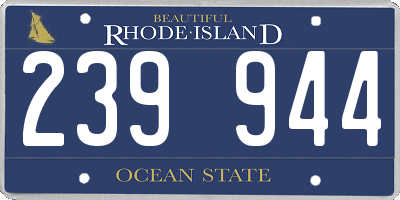 RI license plate 239944