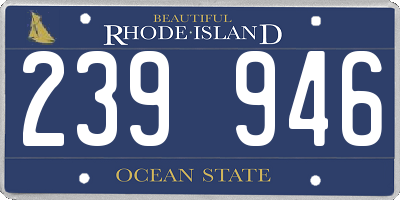 RI license plate 239946