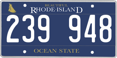 RI license plate 239948