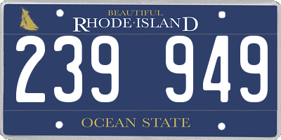 RI license plate 239949