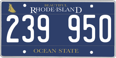 RI license plate 239950