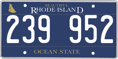 RI license plate 239952