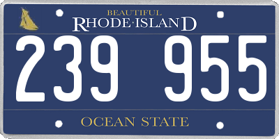 RI license plate 239955